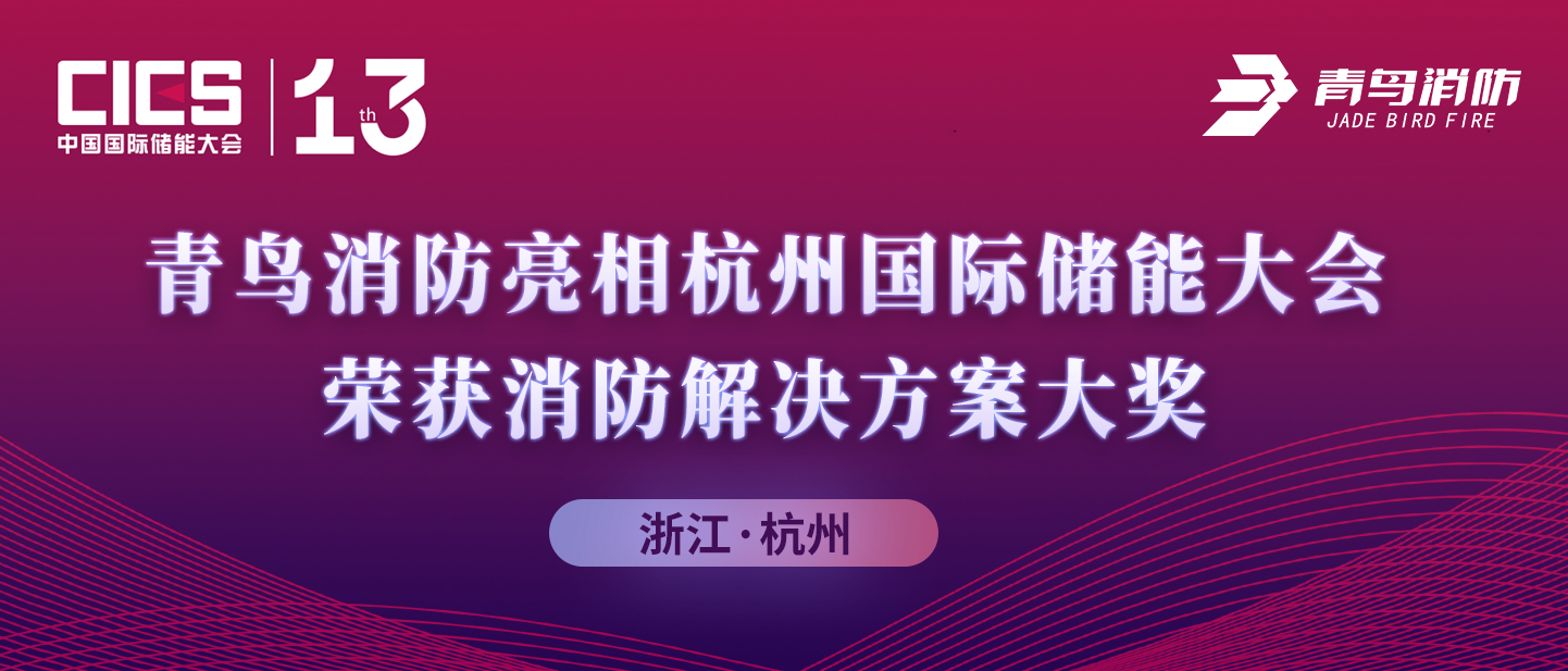 青鳥消防亮相杭州國際儲能大會，榮獲消防解決方案大獎
